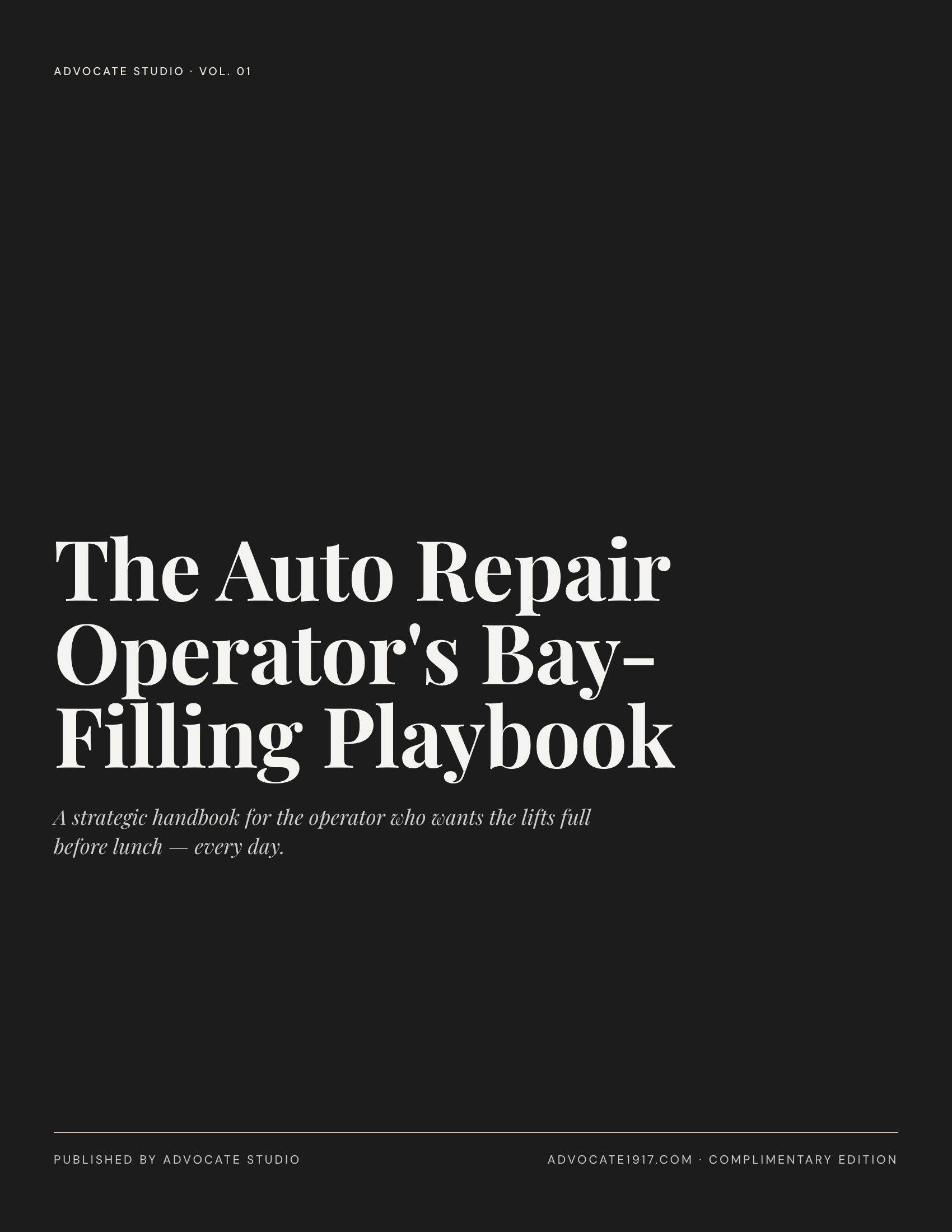 The Auto Repair Marketing Playbook cover