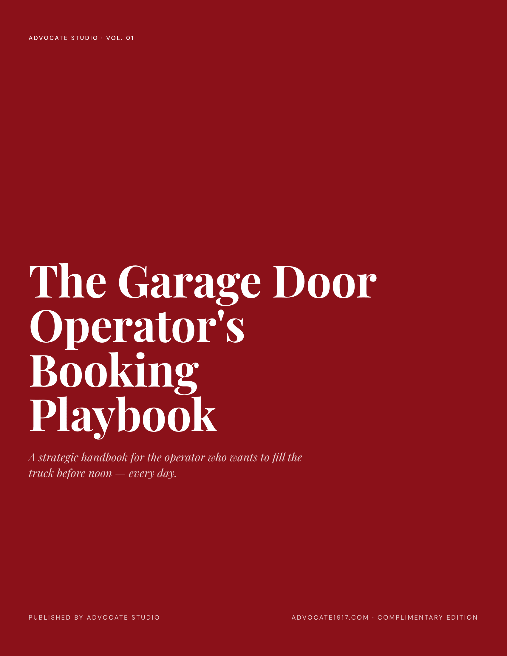 The Home Services Marketing Playbook cover